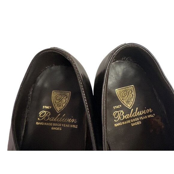 Stacy Baldwin Leather Dark Brown Men's Cap Toe Dress Shoes Size 12 sku 2625 - Picture 10 of 14